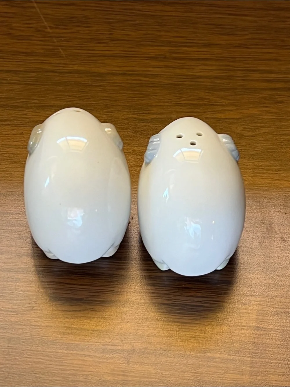 Vintage Ceramic Ram Salt and Pepper Shakers - Made in Japan